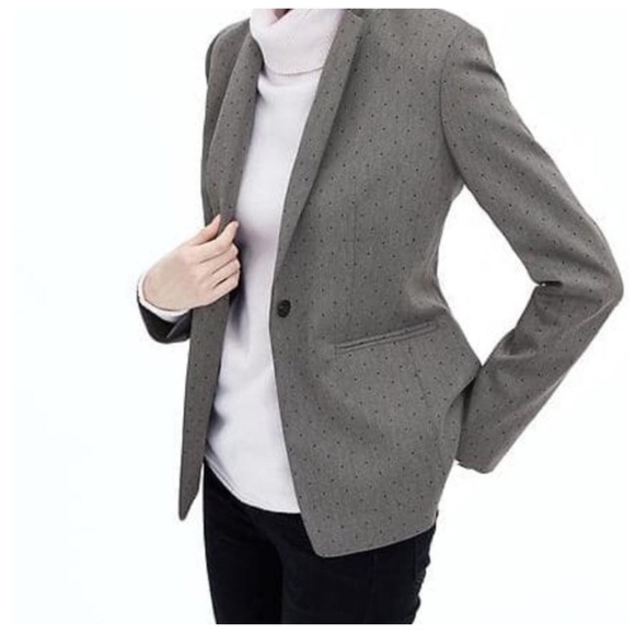 Banana Republic Gray Polka Dot Blazer 4 - Picture 1 of 3